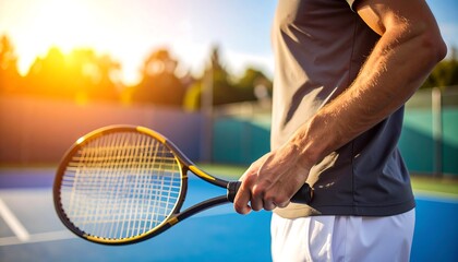Tennis player poised on court, ready for the next serve.