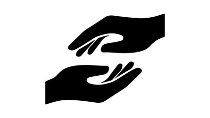 Helping hands reaching out with transparent background