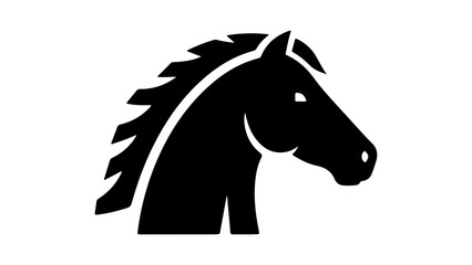 Horse head silhouette with transparent background