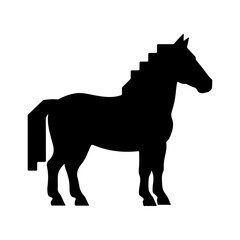 Horse silhouette with transparent background