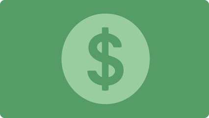 Simple Flat Dollar Sign Currency Finance and Economy Illustration