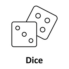 Dice Vector icon which can easily modify or edit