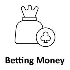 Betting Money Vector icon which can easily modify or edit