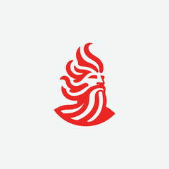 Obraz premium Fire God Logo