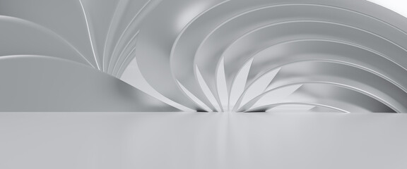 Abstract Futuristic empty floor and room Sci-Fi Corridor With light for showcase,room,interior,display products.Modern Future cement floor and wall background technology interior concept.3d render