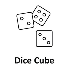 Dice Cube Vector icon which can easily modify or edit