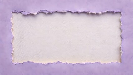 Torn purple paper revealing a blank light colored background for text or design