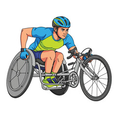 Adaptive Wheelchair User Riding a Bicycle with Assistance