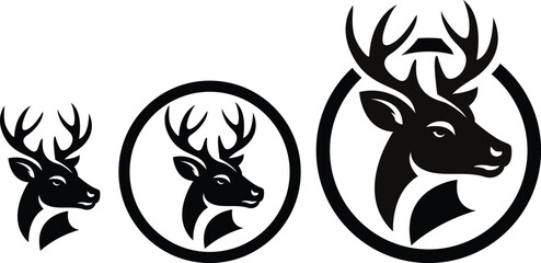 AntlerMark Vector, WildCrest Emblem, NobleStag Icon, ForestSpirit Design