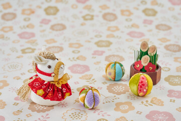 お正月　巳年イメージ