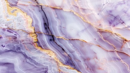 Fototapeta premium Elegant Purple Marble Surface with Gold Veins for Luxury Design