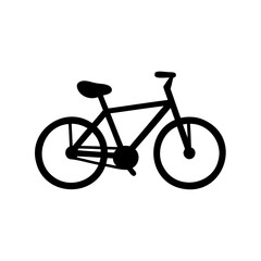 Obraz premium Silhouette of a simple bicycle design on a clean white background