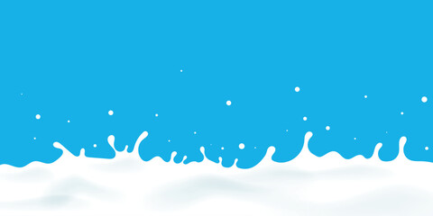 the surface of the pure milk has small ripples