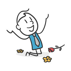 Stickman Illustration Set / Pack – Business, Finance, Startup, and Everyday Concept in Minimal Line Style