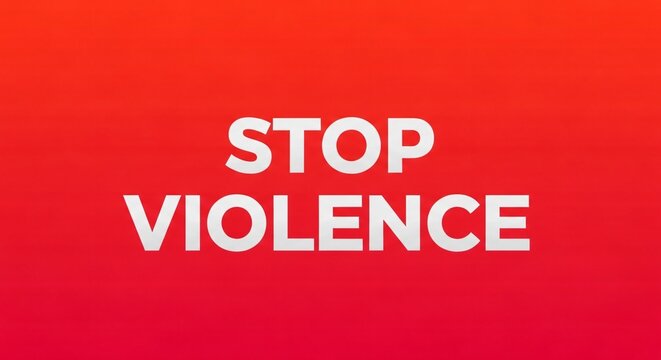 Urgent call to action, stop violence now, promote peace and safety for all - Powered by Adobe