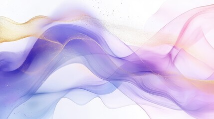 Obraz premium Abstract artwork with flowing hues and shimmering gold accents.