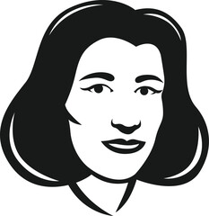 Woman face profile, Woman face silhouette, woman face beauty logo, vector art illustration