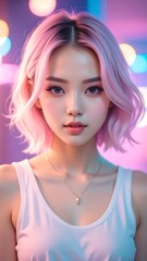Fototapeta premium Close-up portrait of a young woman (17)