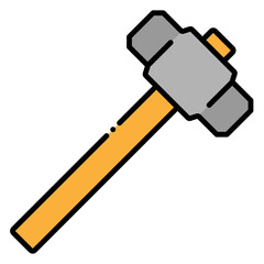 Sledgehammer Icon: Heavy Duty Tool for Construction and Demolition