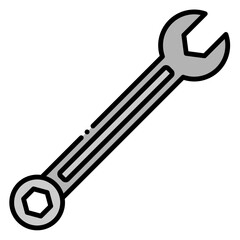 Wrench Tool Illustration: Repair, Maintenance, and Construction Concept