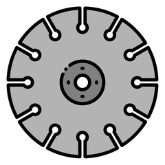 Diamond Saw Blade Icon for Cutting Hard Materials