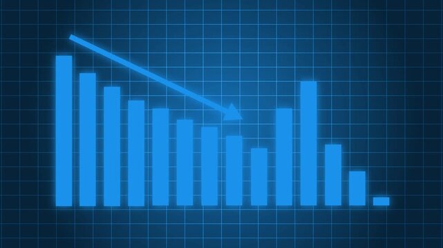 Growth Metrics Animation with Business Report and Bar Chart