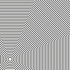 Geometric line art. Abstract striped background. Optical illusion pattern. Vector motion graphic. EPS 10.