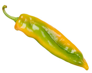 green and yellow pepper isolated