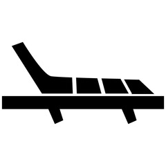 Fototapeta premium Minimalist silhouette of a lounge chair, symbol of furniture and relaxation.