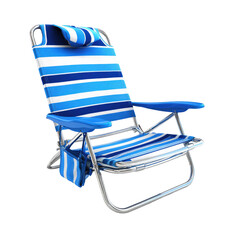 Beach chair isolated on transparent background cutout