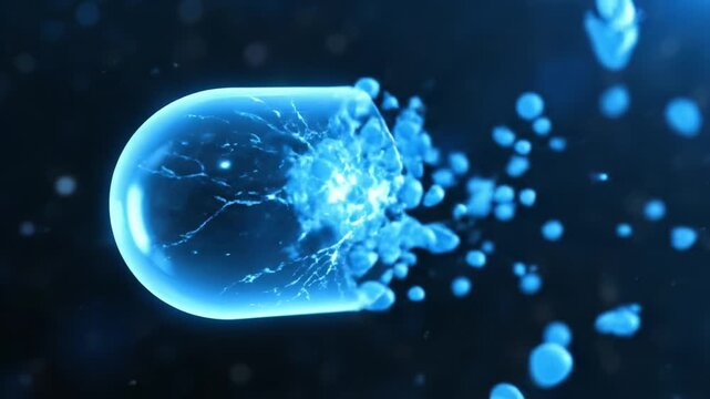 Future of artificial intelligence revealed through glowing blue robotic hand. powerful bionic arm concept symbolizing innovation in medical and digital technology