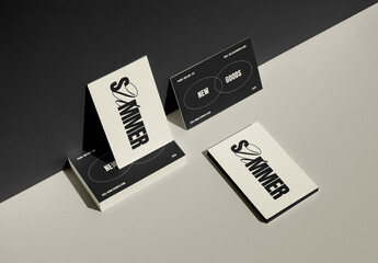Four Business Card PSD Mockups
