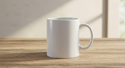 Coffee or Tea Mug Mockup with Shadow
