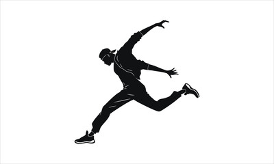 Man Jumping Silhouette