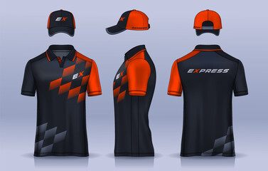 Corporate Work Shirts,t-shirt and cap templates design. uniform for company.	