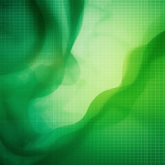Abstract flowing green and lime gradient background with subtle grid overlay creating a modern and energetic digital art texture