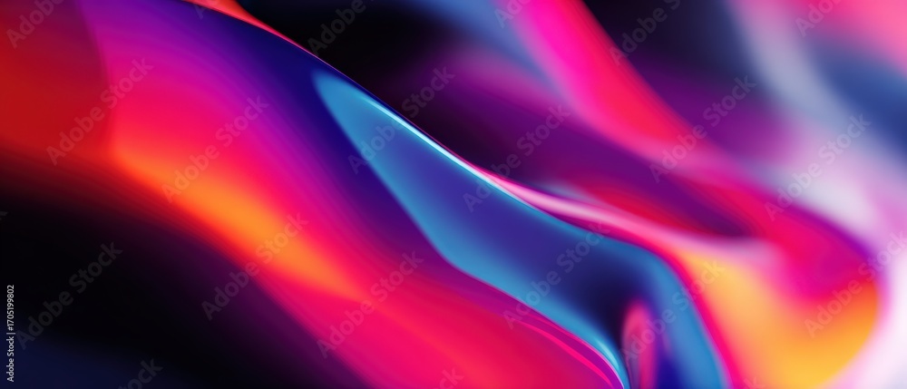 Canvas Prints abstract fluid gradient background with vibrant pink, blue, and orange colors creating a dynamic and
