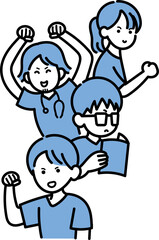 色々な研修医のイラスト