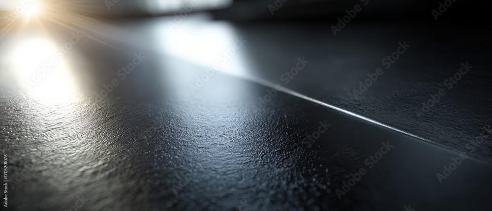 Poster abstract dark textured surface with light reflection, creating a modern and minimalist background co