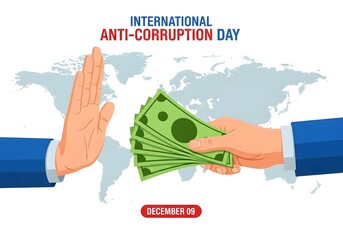 International Anti Corruption Day Concept Illustration