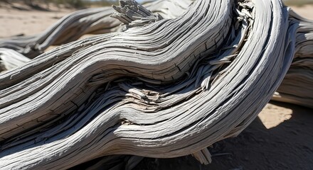 Close up of weathered gnarled wood texture with natural patterns