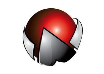 flèche en lettre W circulaire ronde moderne abstraite futuriste logo-v10