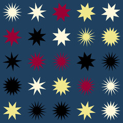 allover geometrical star designs high quality vectors