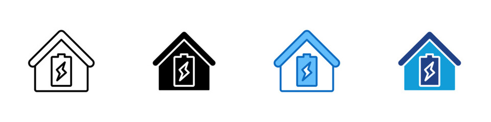 Energy Efficiency Multiple Style Icon Design Vector - Efficient energy use in buildings and transportation to reduce waste, save costs, and lower emissions
