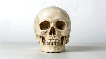 Obraz premium human skull on black background