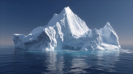 Iceberg floating in dark sea,environmental concept,dark backgrounds,copy space,web banner.