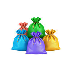 A golden holiday gift bag with a festive ribbon bow and a surprise present inside