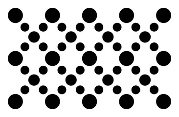 Abstract Black and White Geometric Pattern of Interconnected Circles