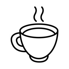 Coffee or tea warm drink single vector icon