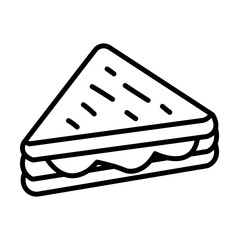 Sandwich food single vector icon